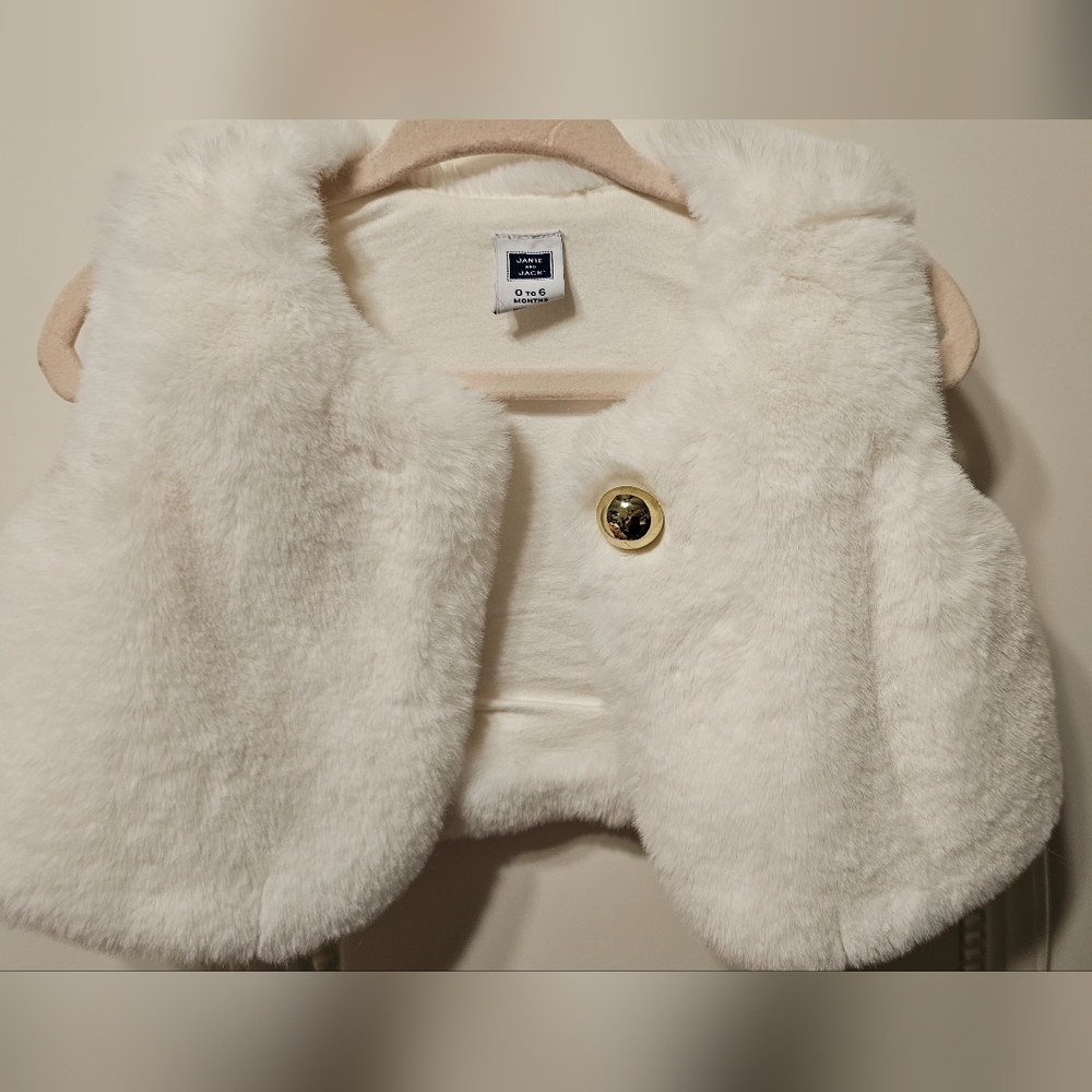 Janie and Jack baby faux fur vest